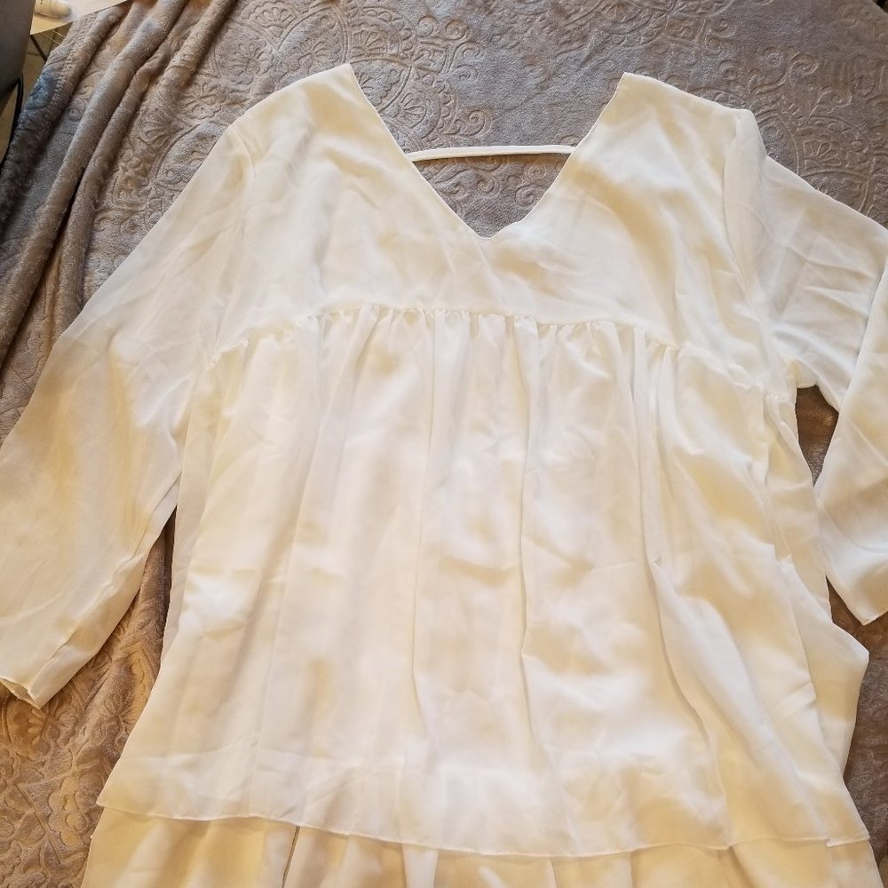 Ivory Boho Flowing Shirt